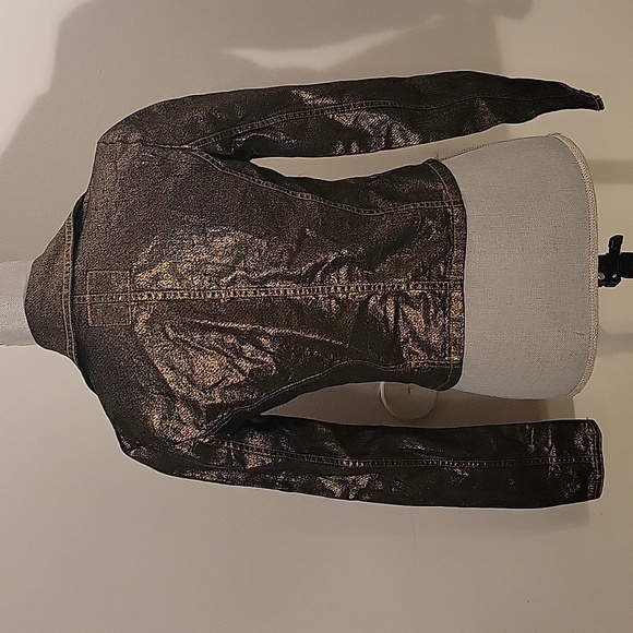 Rock & Republic Women's Foil Denim Motorcycle Jacket, Size: S - Picture 8 of 10